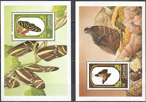 Гренадины Гренадины, 1993, Бабочки, 2 блока